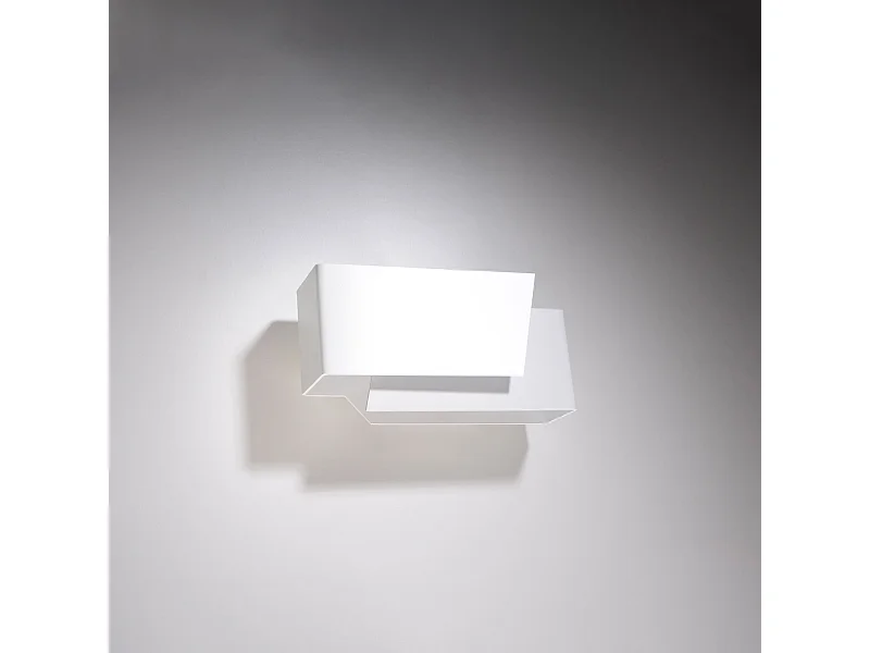 Lampade da parete Foldeko moderno di acciaio - 1 sorgenti luminose 4000K - L.20 x A.10 cm - bianco