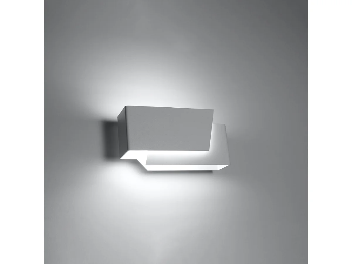 Appliques Foldeko moderne en acier - 1 sources lumineuses 4000K - L.20 x H.10 cm - blanc
