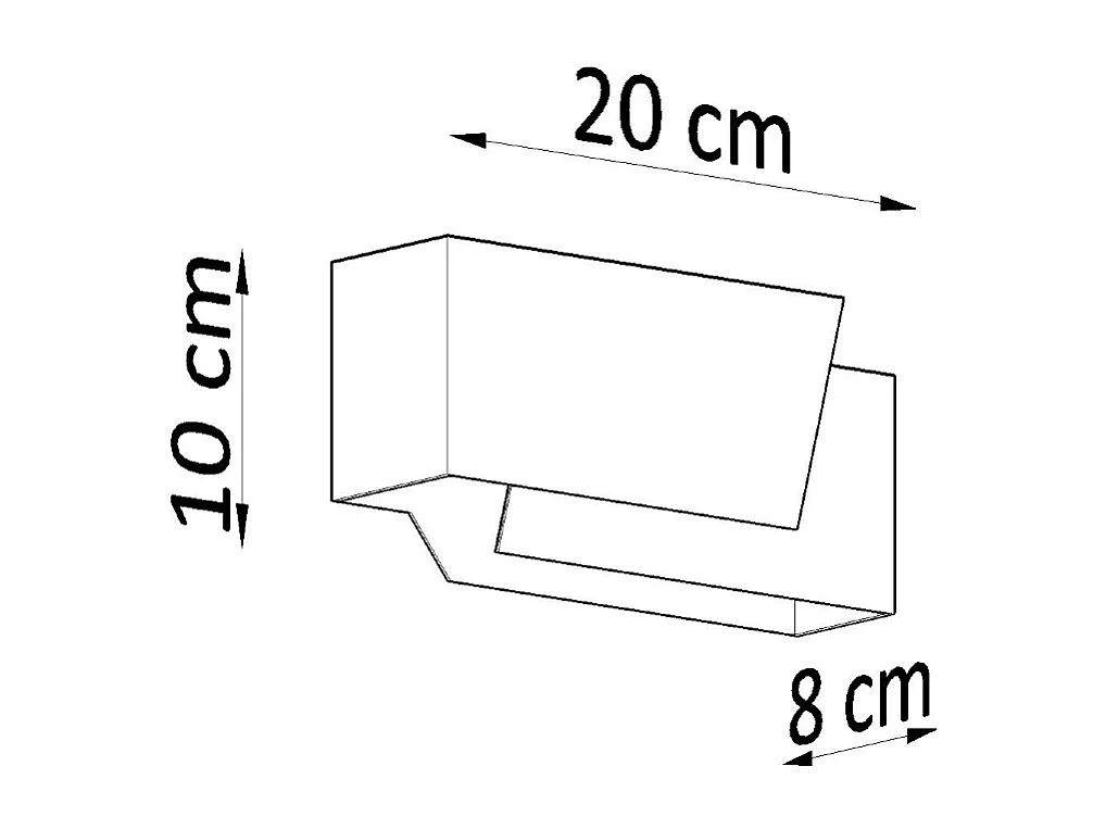 Appliques Foldeko moderne en acier - 1 sources lumineuses 4000K - L.20 x H.10 cm - blanc