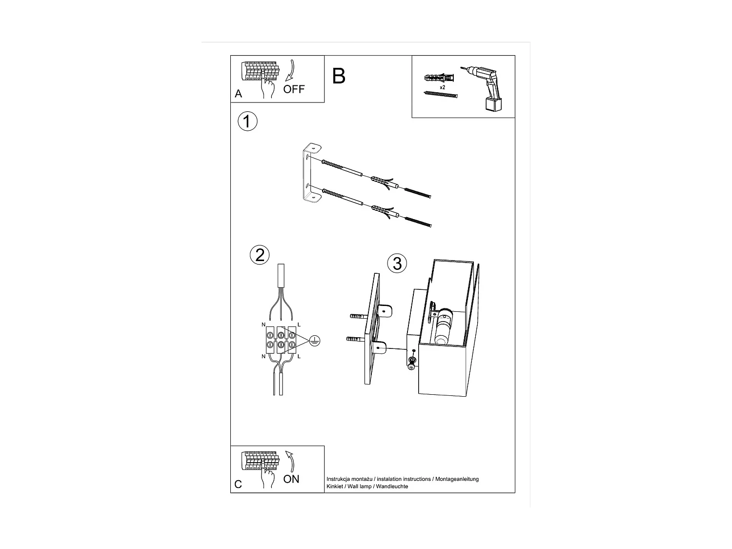 Appliques Foldeko moderne en acier - 1 sources lumineuses 4000K - L.20 x H.10 cm - blanc