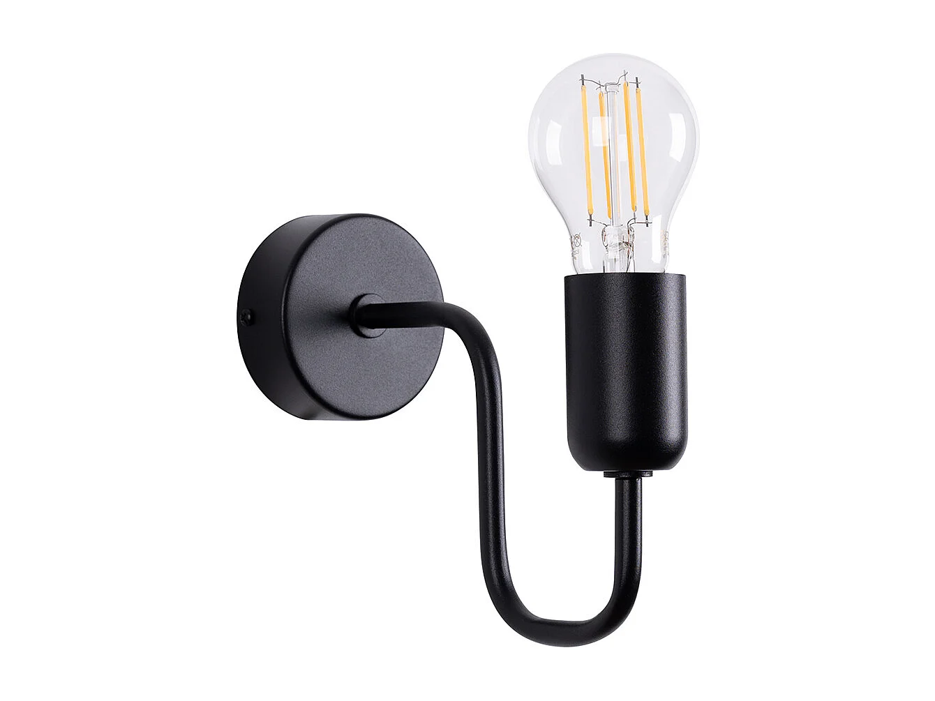 Appliques Infinix industriel en acier - 1 sources lumineuses 4000K - L.8,5 x H.20 cm - noir