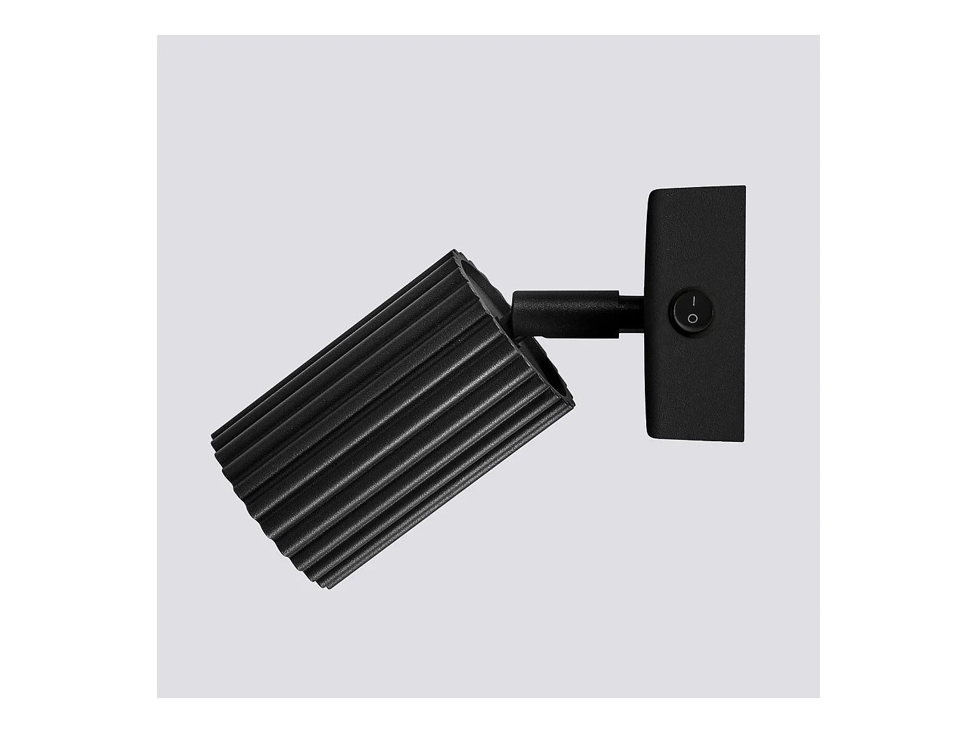 Wandleuchte Gloow minimalistisch aus  Aluminium - 1 lichtquellen 4000K - L.8 x H. cm - Schwarz