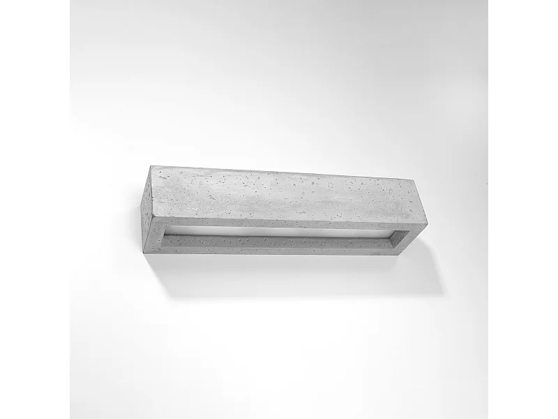 Wandlampen Solara modern aus  Beton/Glas - 2 lichtquellen 4000K - L.50 x H. cm - grau