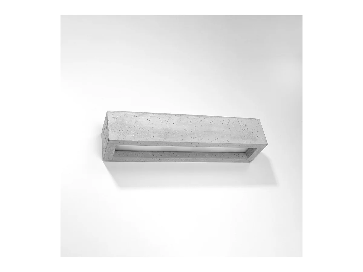 Wandlampen Solara modern aus  Beton/Glas - 2 lichtquellen 4000K - L.50 x H. cm - grau