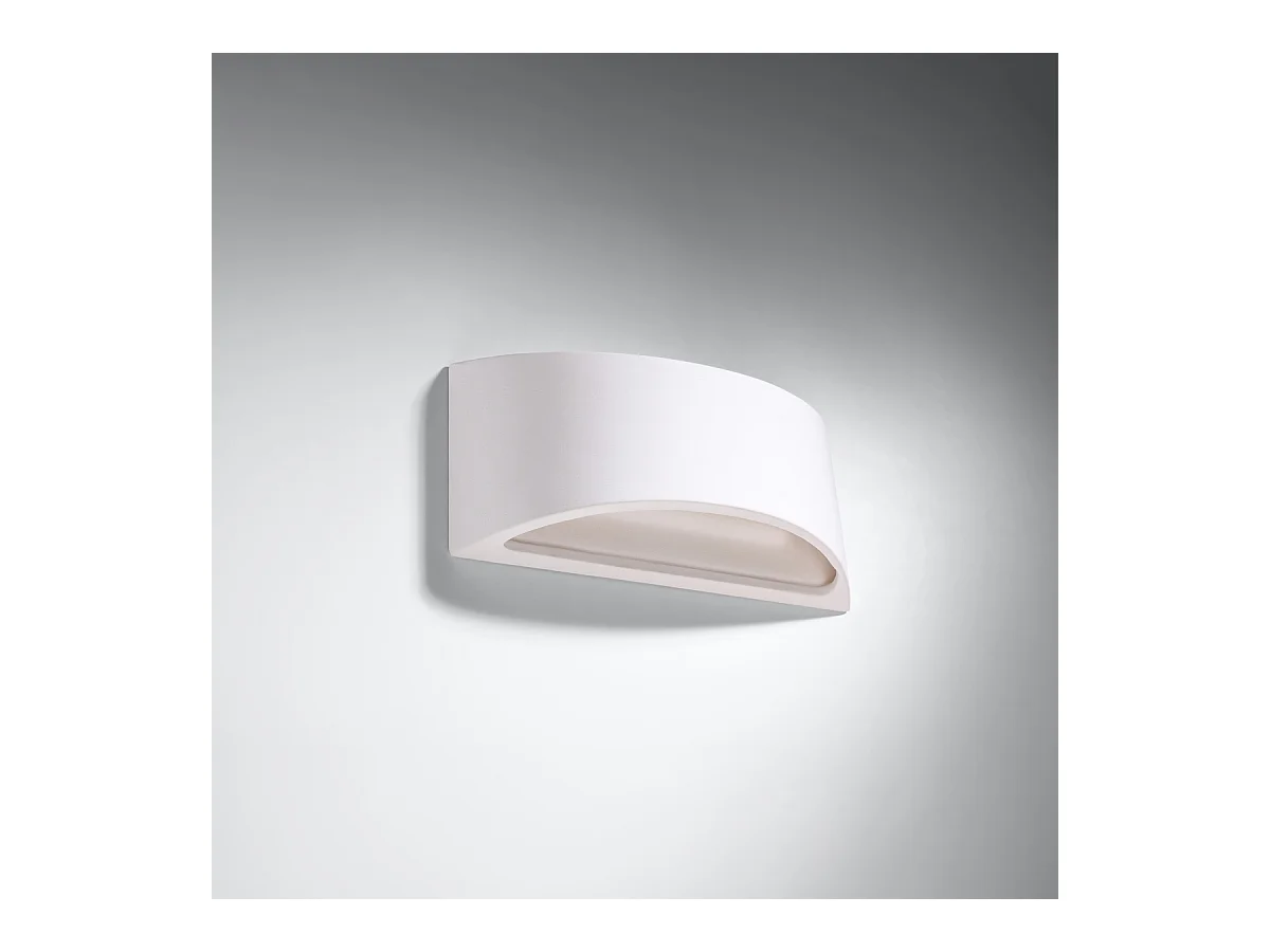 Lampade da parete Litte moderno di ceramica - 1 sorgenti luminose 4000K - L.31,5 x A.14 cm - bianco