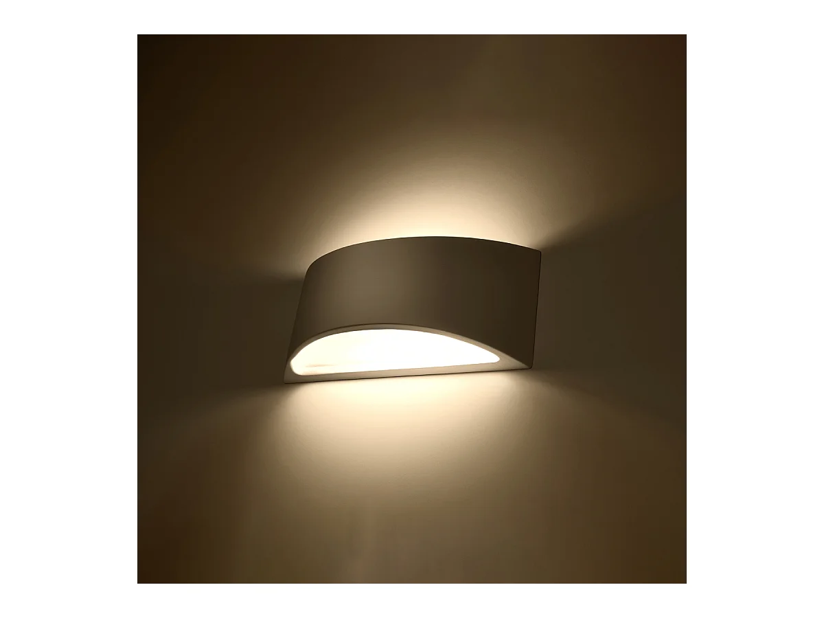 Lampade da parete Litte moderno di ceramica - 1 sorgenti luminose 4000K - L.31,5 x A.14 cm - bianco