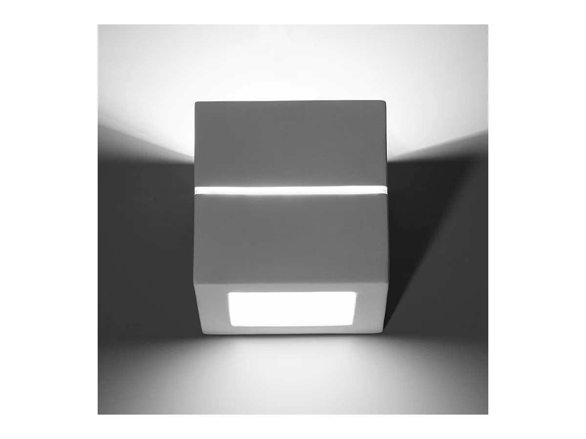 Wandlampen Astra line modern aus  Keramik - 1 lichtquellen 4000K - L.14 x H. cm - Weiß