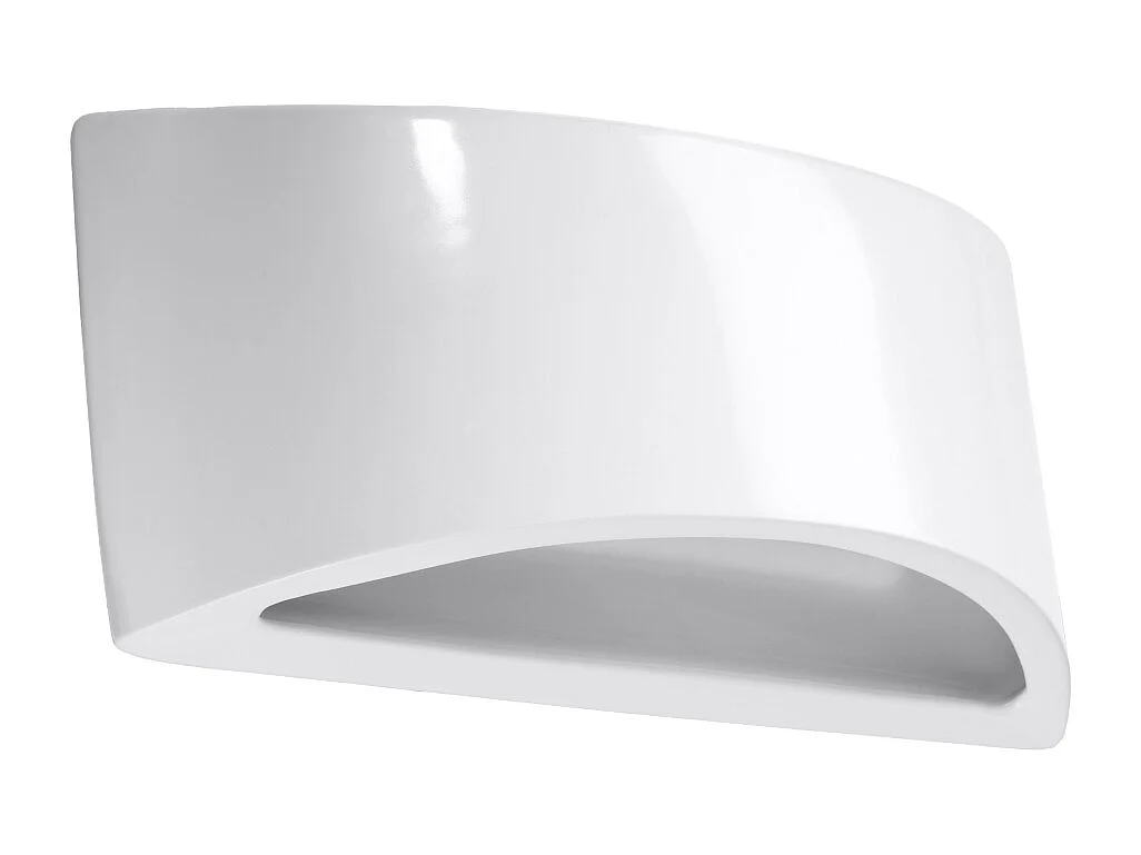 Appliques Litte moderne en céramique - 1 sources lumineuses 3000K - L.31,5 x H.14,5 cm - blanc