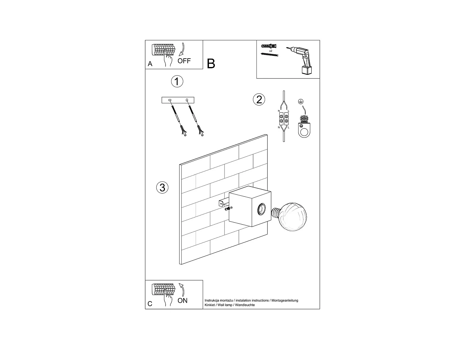 Candeeiros de parede Zxina escandinavo, madeira - 1 fontes de luz 4000K - L.10 x H.10 cm - madeira natural