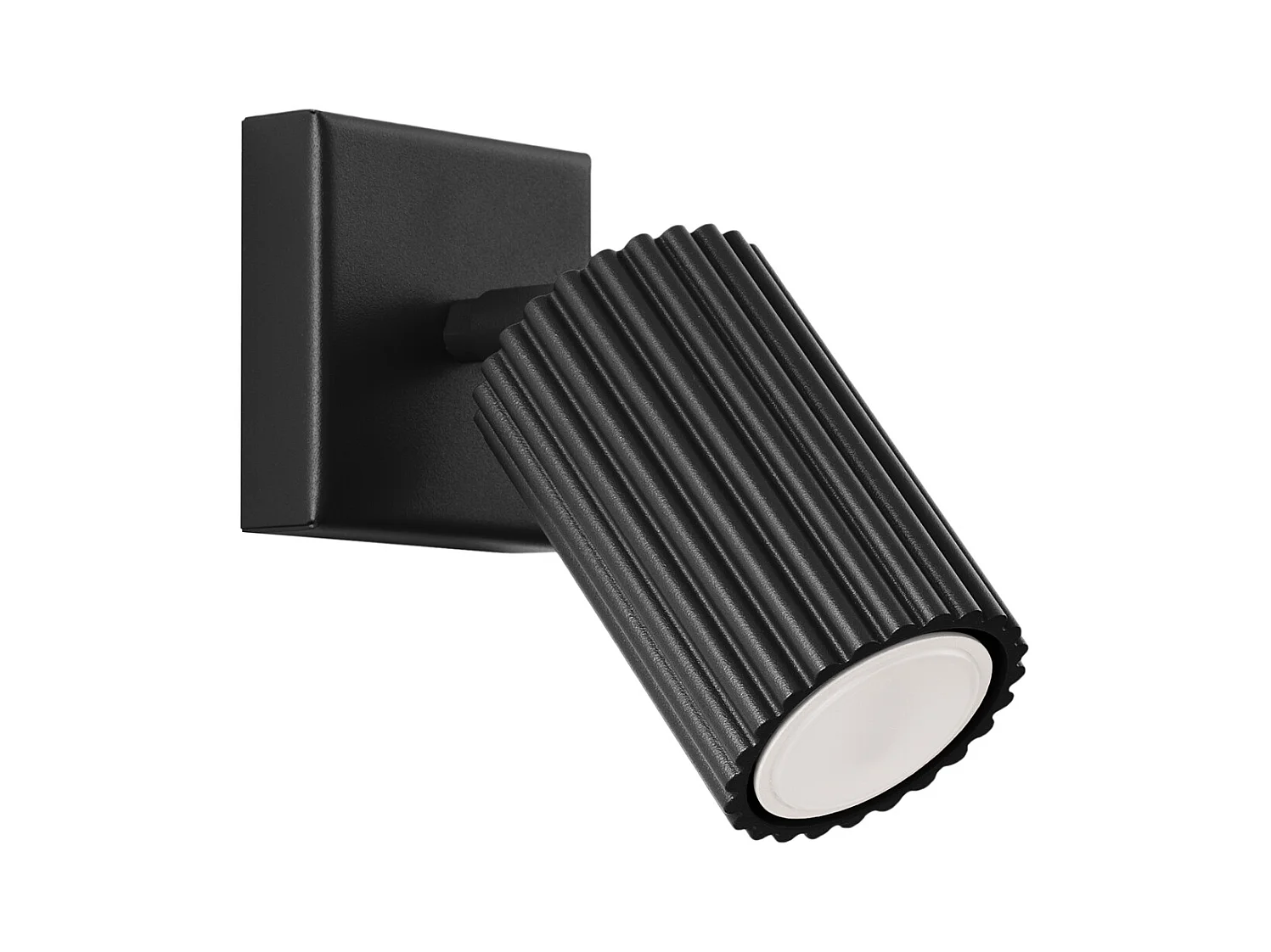 Wandleuchte Gloow minimalistisch aus  Aluminium - 1 lichtquellen 4000K - L.8 x H. cm - Schwarz