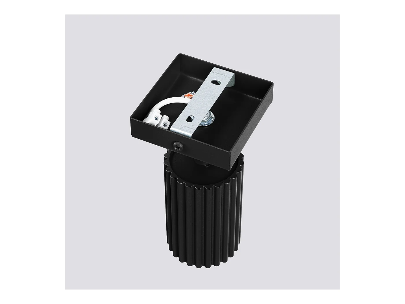 Wandleuchte Gloow minimalistisch aus  Aluminium - 1 lichtquellen 4000K - L.8 x H. cm - Schwarz