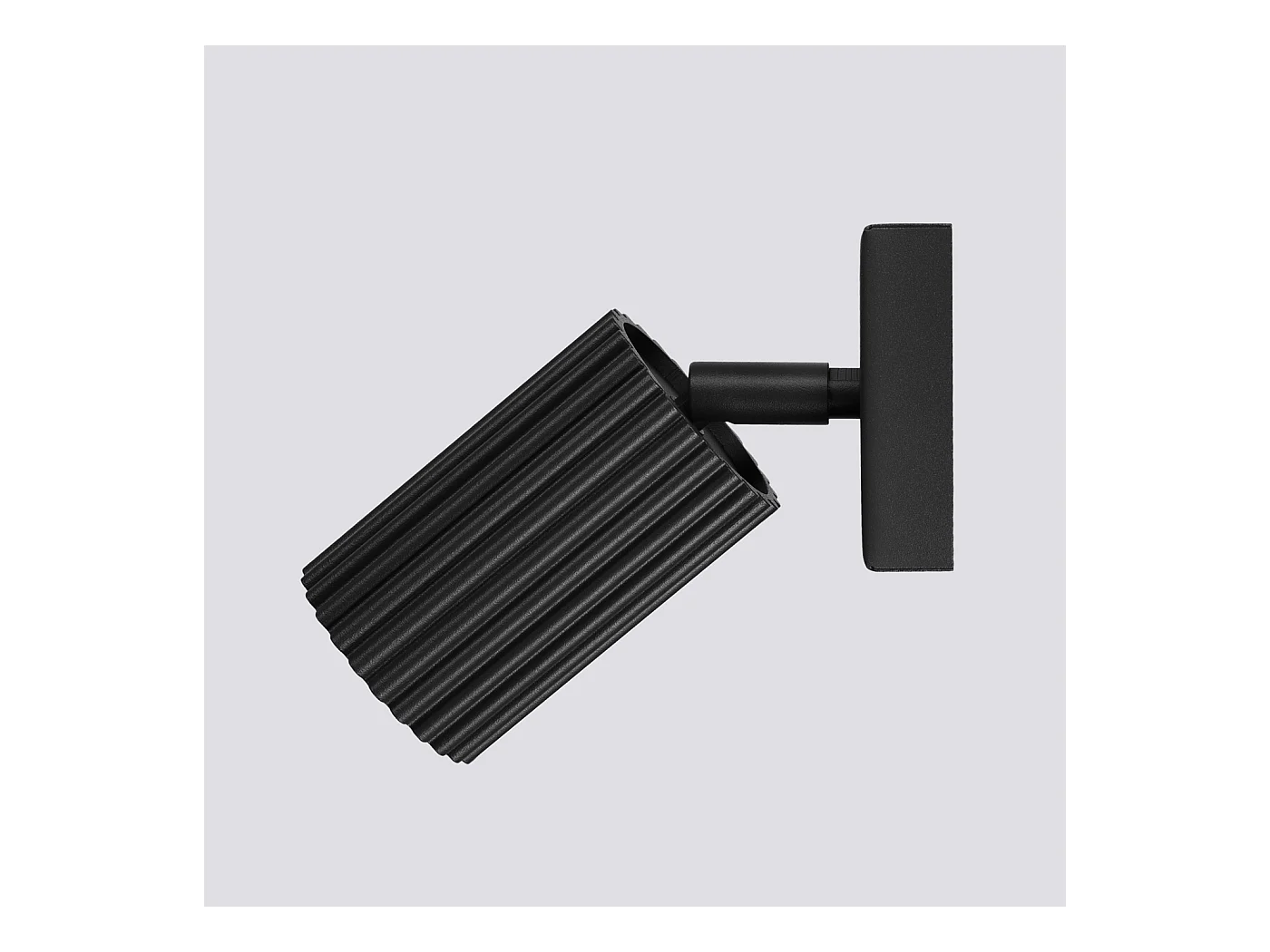 Wandleuchte Gloow minimalistisch aus  Aluminium - 1 lichtquellen 4000K - L.8 x H. cm - Schwarz