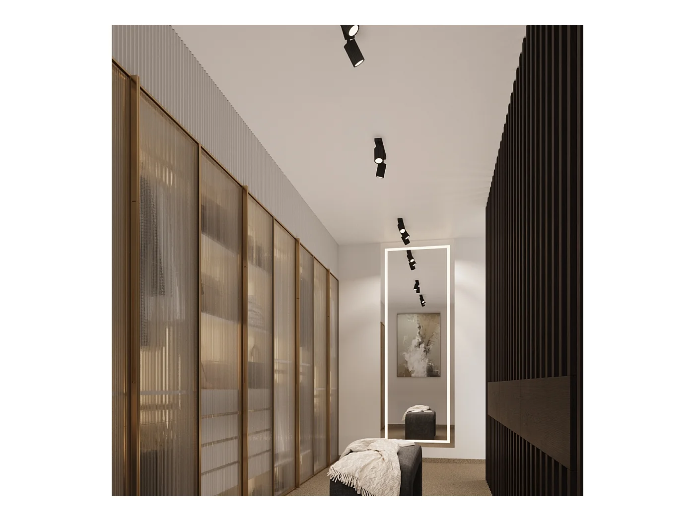 Wandleuchte Gloow minimalistisch aus  Aluminium - 1 lichtquellen 4000K - L.8 x H. cm - Schwarz