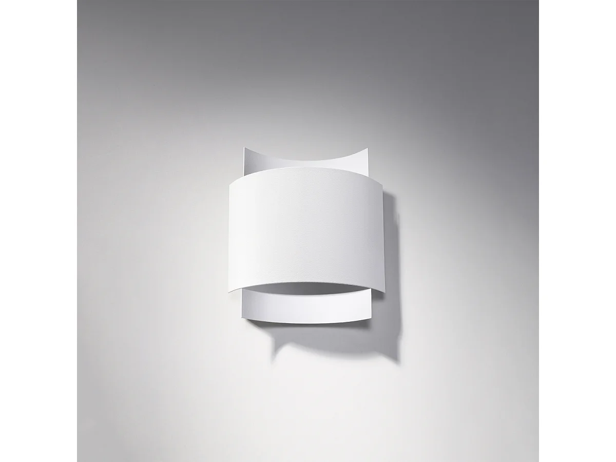 Candeeiros de parede Influx industrial, aço - 1 fontes de luz 4000K - L.22 x H.23 cm - branco