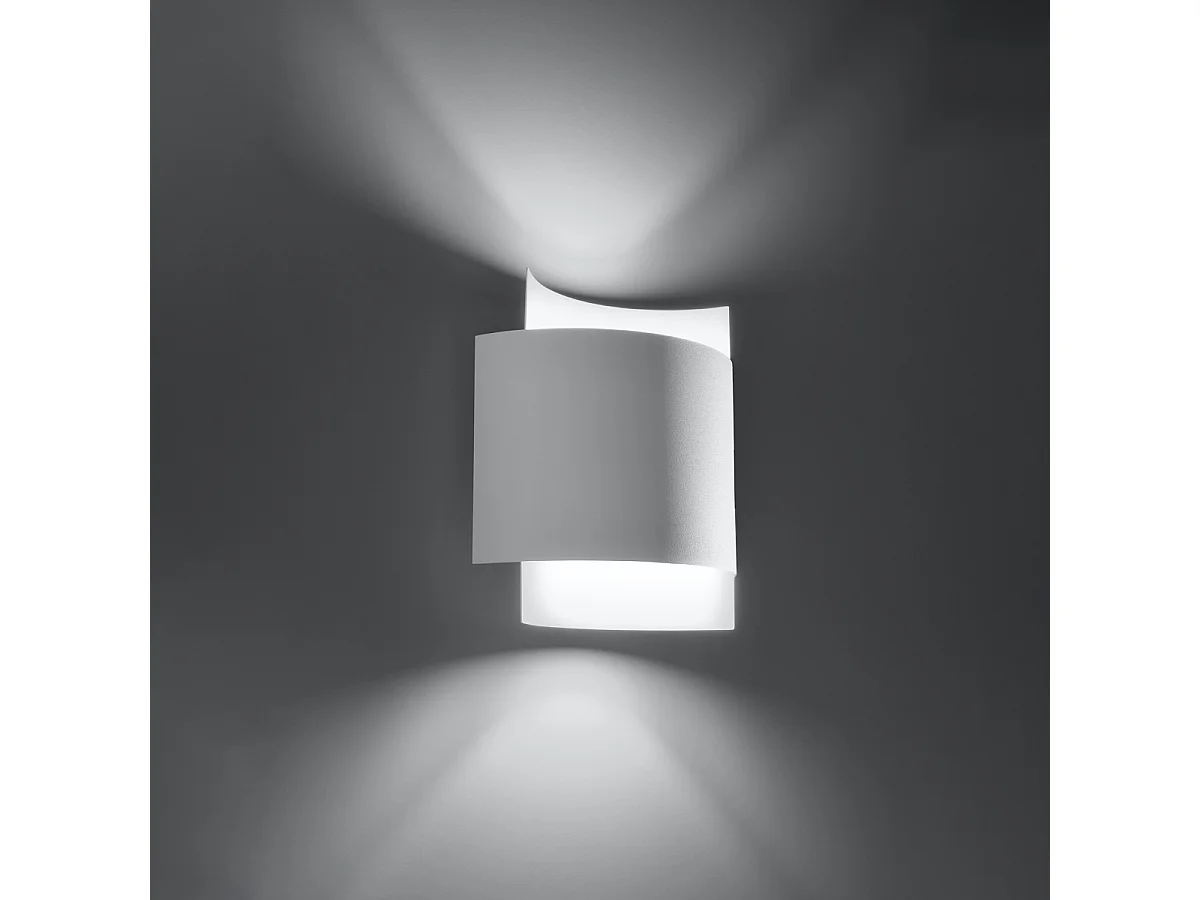 Wandlampen Influx industrieel van  - 1 lichtbronnen 4000K - L.22 x H.23 cm - wit