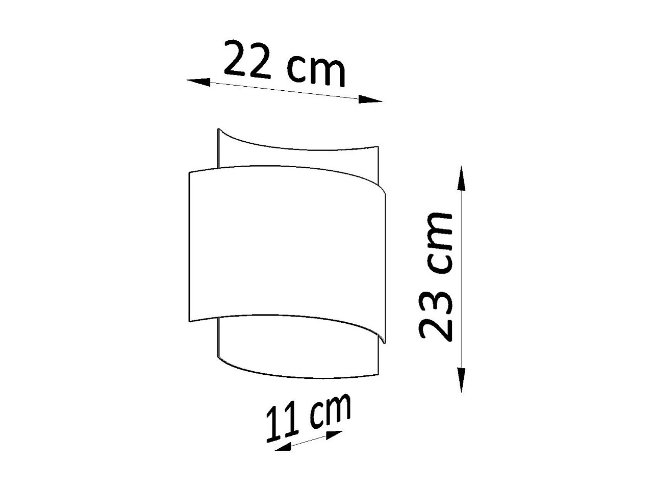 Wandlampen Influx industrieel van  - 1 lichtbronnen 4000K - L.22 x H.23 cm - wit