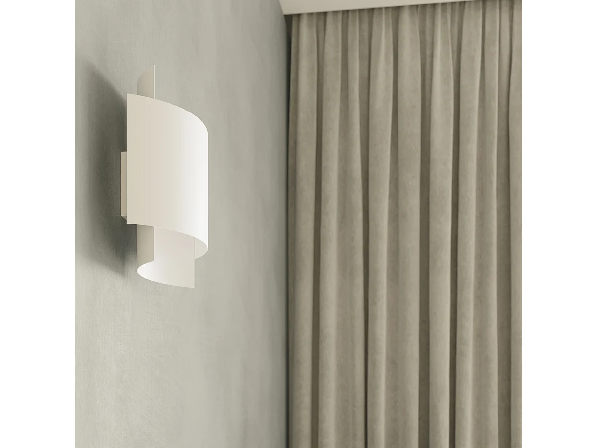 Wandlampen Influx industrieel van  - 1 lichtbronnen 4000K - L.22 x H.23 cm - wit