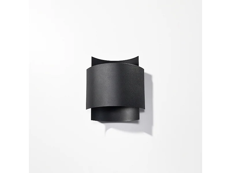 Candeeiros de parede Influx industrial, aço - 1 fontes de luz 4000K - L.22 x H.23 cm - preto