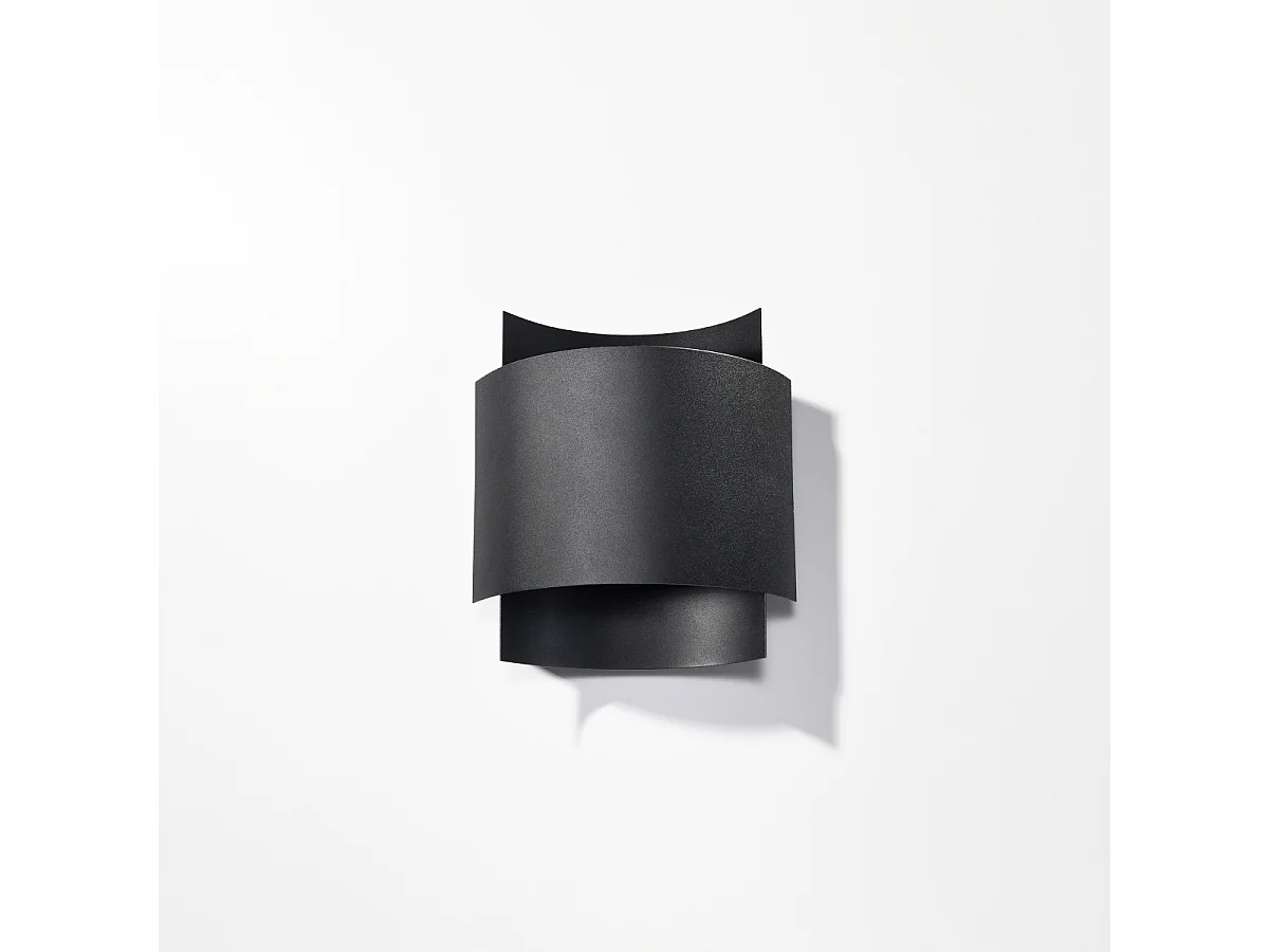 Candeeiros de parede Influx industrial, aço - 1 fontes de luz 4000K - L.22 x H.23 cm - preto