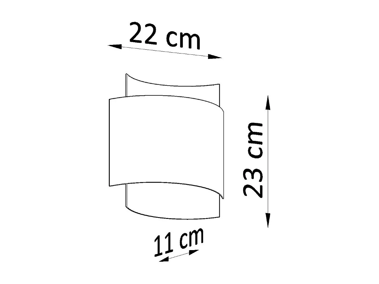 Wandlampen Influx industrieel van  - 1 lichtbronnen 4000K - L.22 x H.23 cm - zwart