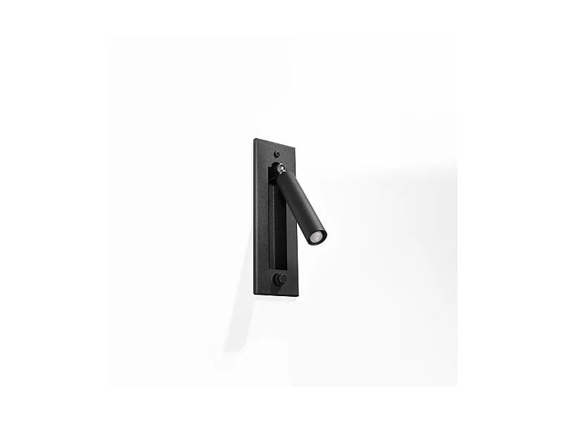 Appliques Zarenex moderne en acier - 1 sources lumineuses 4000K - L.6,5 x H.20 cm - noir