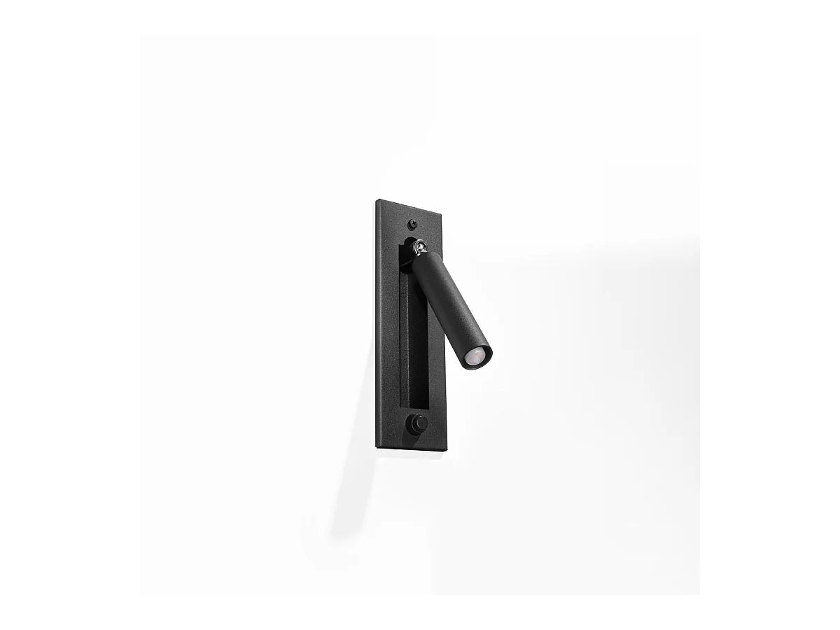 Appliques Zarenex moderne en acier - 1 sources lumineuses 4000K - L.6,5 x H.20 cm - noir