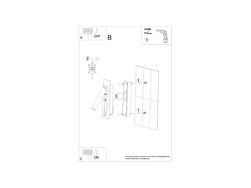 Appliques Zarenex moderne en acier - 1 sources lumineuses 4000K - L.6,5 x H.20 cm - noir