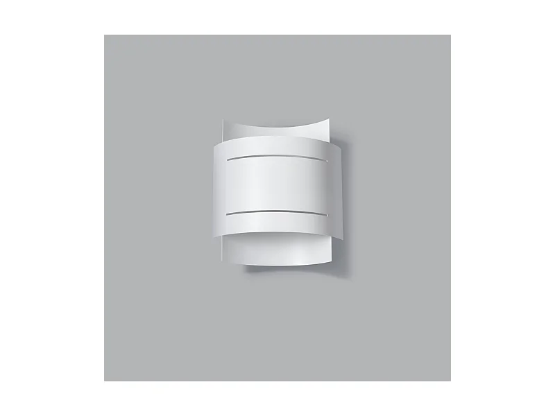 Lampade da parete Ignisra moderno di acciaio - 1 sorgenti luminose 4000K - L.21 x A.23 cm - bianco