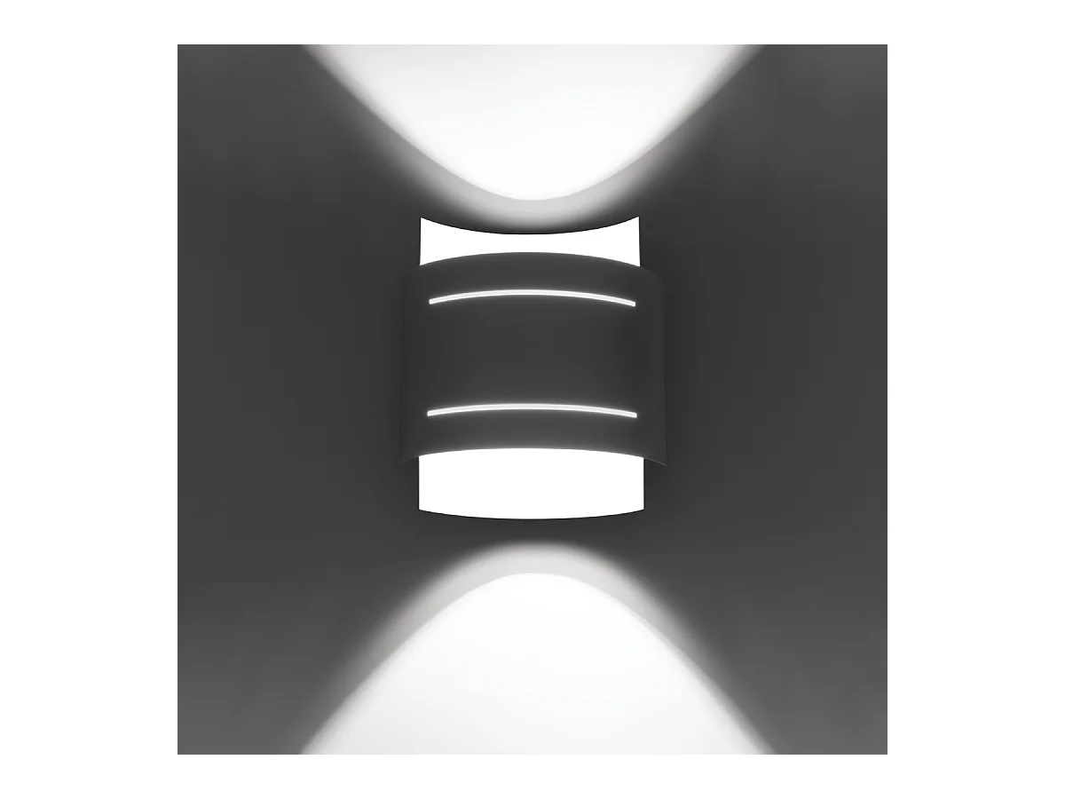 Lampade da parete Ignisra moderno di acciaio - 1 sorgenti luminose 4000K - L.21 x A.23 cm - bianco