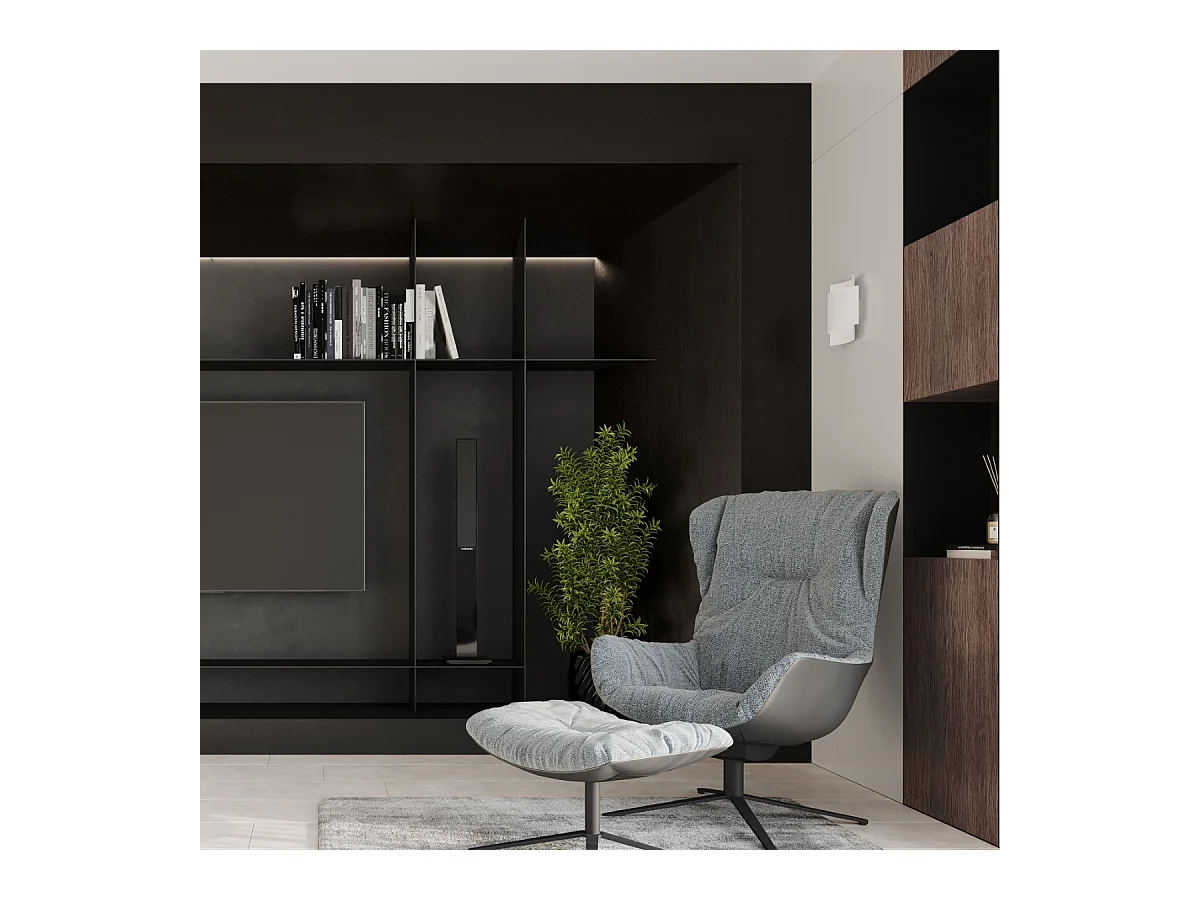 Lampade da parete Ignisra moderno di acciaio - 1 sorgenti luminose 4000K - L.21 x A.23 cm - bianco