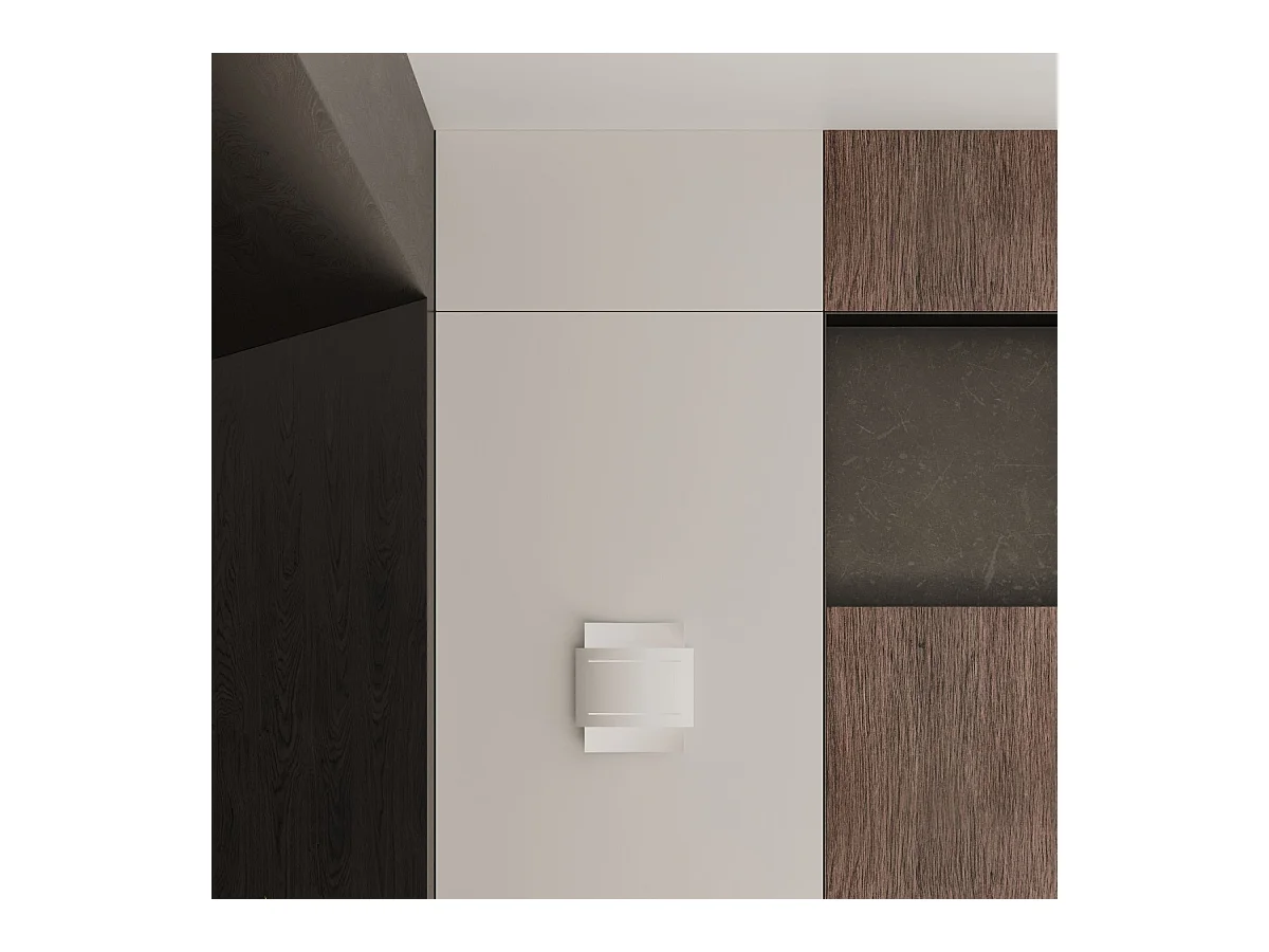 Lampade da parete Ignisra moderno di acciaio - 1 sorgenti luminose 4000K - L.21 x A.23 cm - bianco