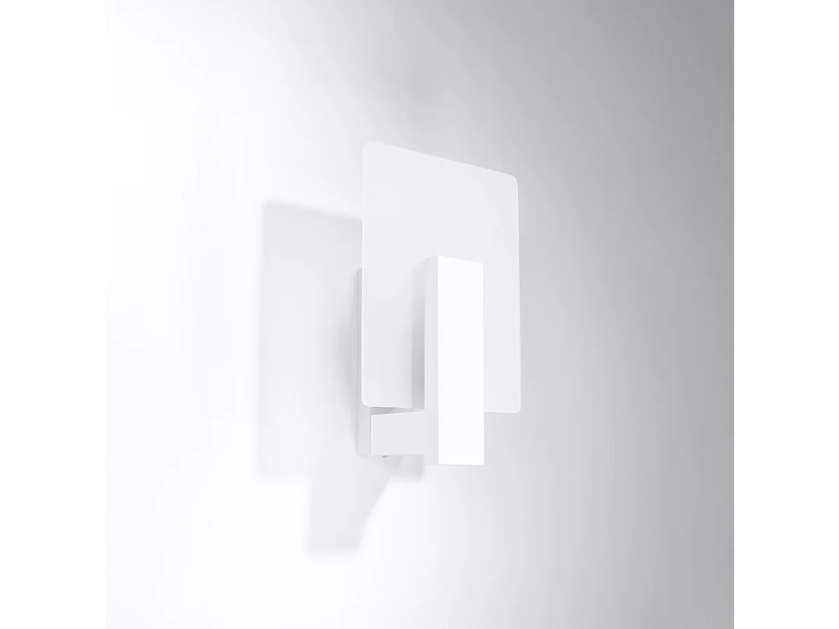 Lampade da parete Nappo scandinavo di legno/vetro - 1 sorgenti luminose 4000K - L.16 x A.30,5 cm - bianco