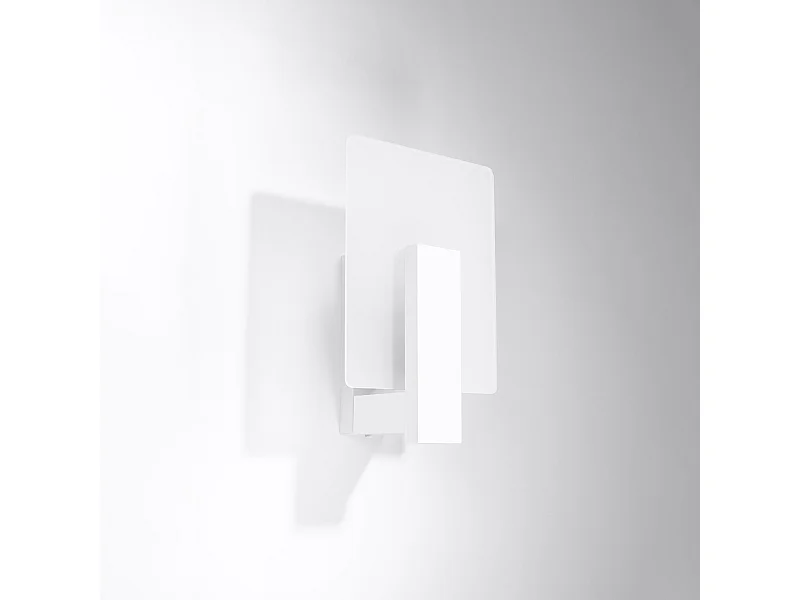 Appliques Nappo scandinave en bois/verre - 1 sources lumineuses 4000K - L.16 x H.30,5 cm - blanc