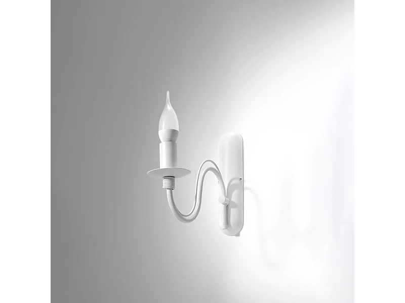 Candeeiros de parede Vivow moderno, aço - 1 fontes de luz 4000K - L.6 x H.25 cm - branco