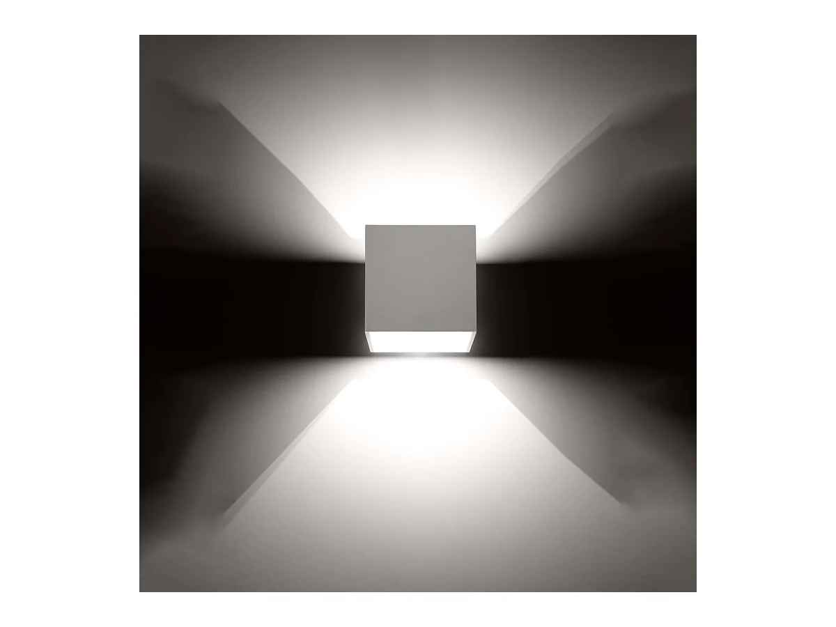 Wandlampen Quadx modern aus  Aluminium - 1 lichtquellen 4000K - L.10 x H. cm - Weiß