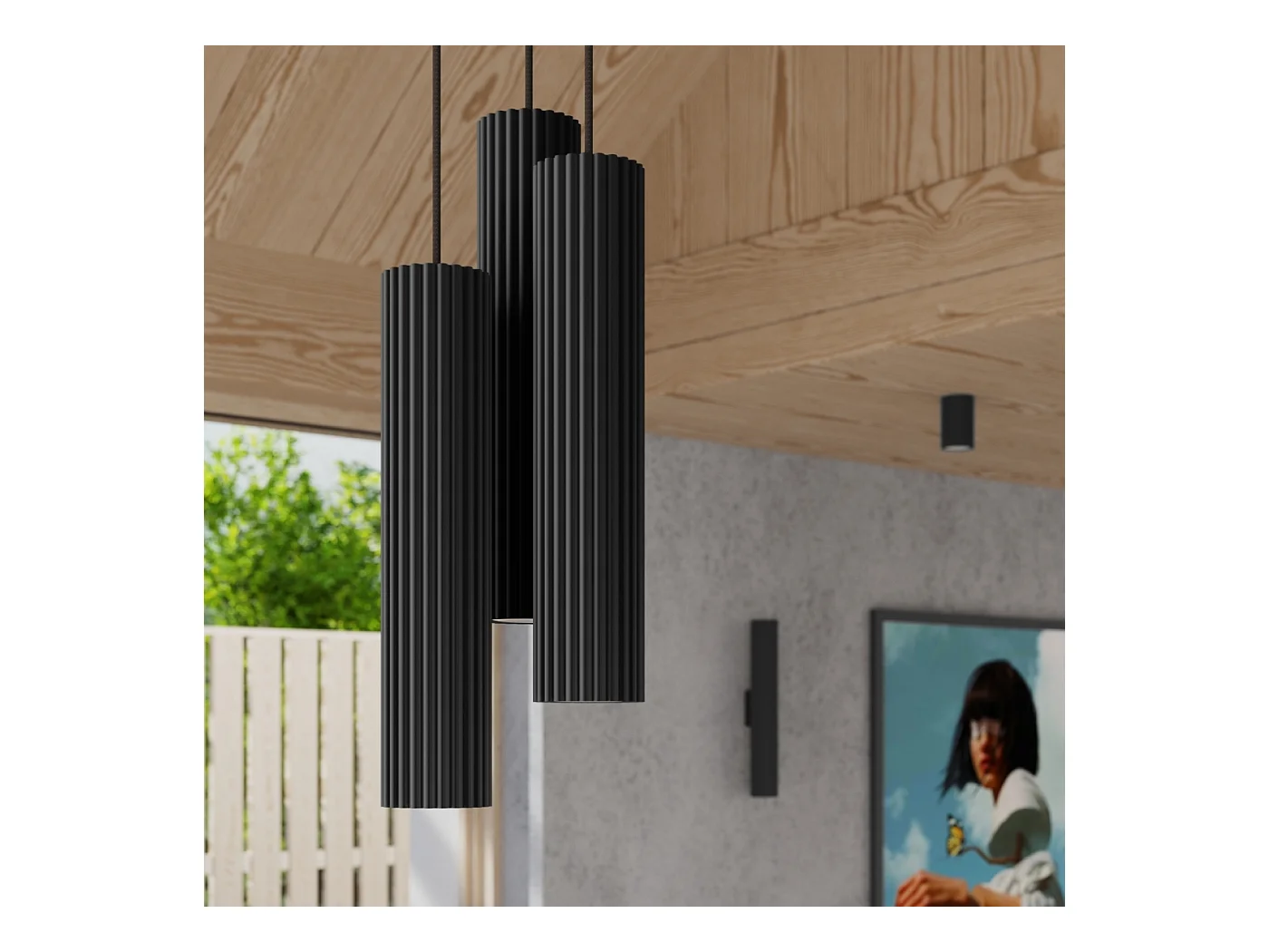 Wandleuchte Gloow minimalistisch aus  Aluminium - 2 lichtquellen 4000K - L.6,5 x H. cm - Schwarz