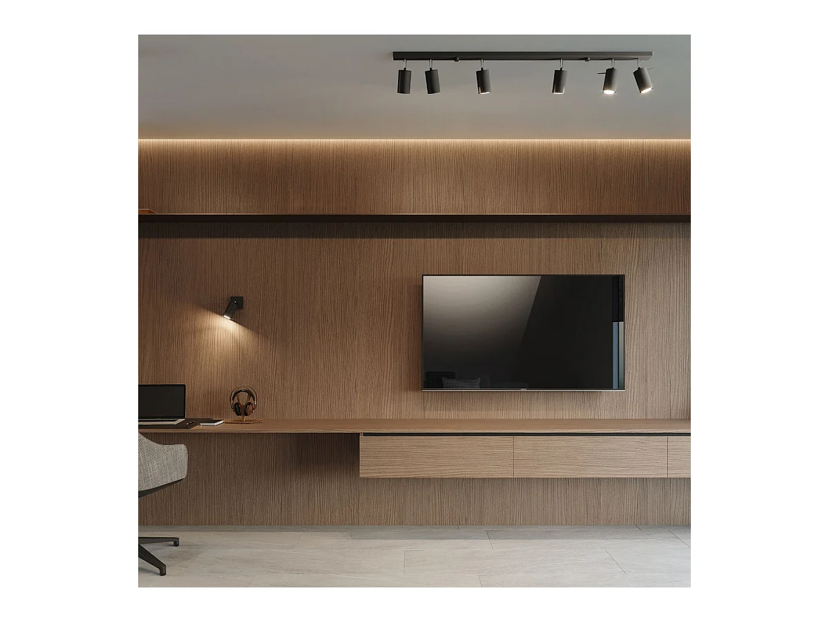 Appliques Briix moderne en acier - 1 sources lumineuses 3000K - L.8 x H.16 cm - noir