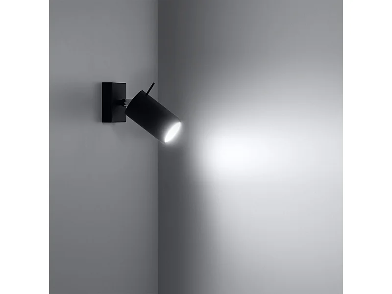 Candeeiros de parede Briix moderno, aço - 1 fontes de luz 3000K - L.8 x H.16 cm - preto