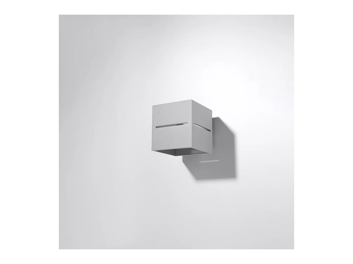 Lampade da parete Zorbo moderno di alluminio - 1 sorgenti luminose 4000K - L.10 x A.10 cm - grigio