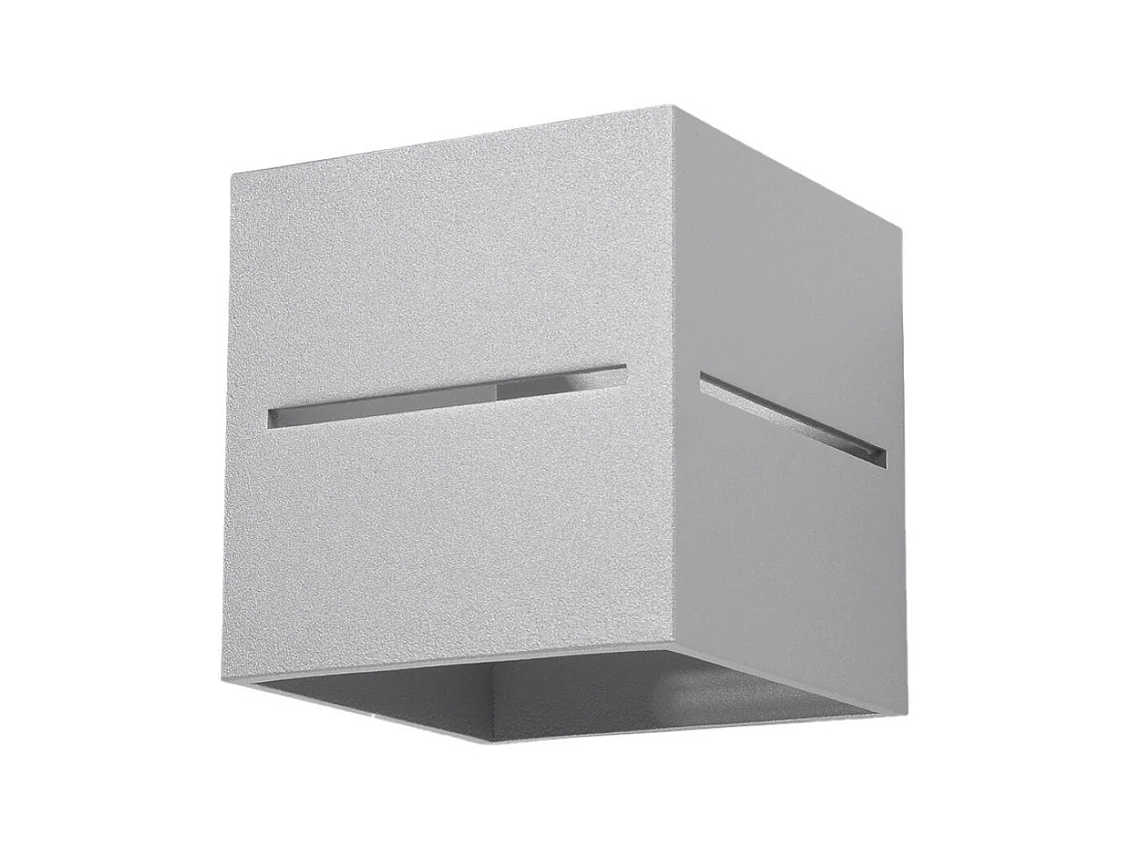 Lampade da parete Zorbo moderno di alluminio - 1 sorgenti luminose 4000K - L.10 x A.10 cm - grigio