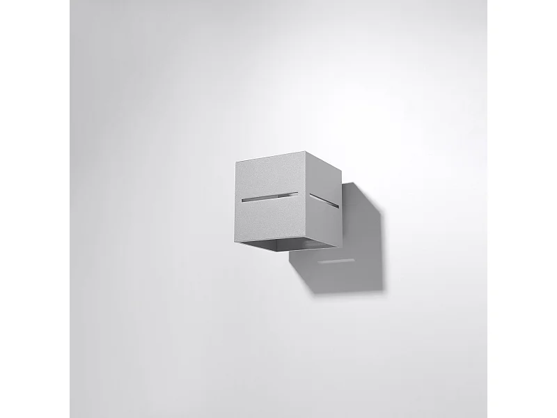 Appliques Zorbo moderne en aluminium - 1 sources lumineuses 4000K - L.10 x H.10 cm - gris