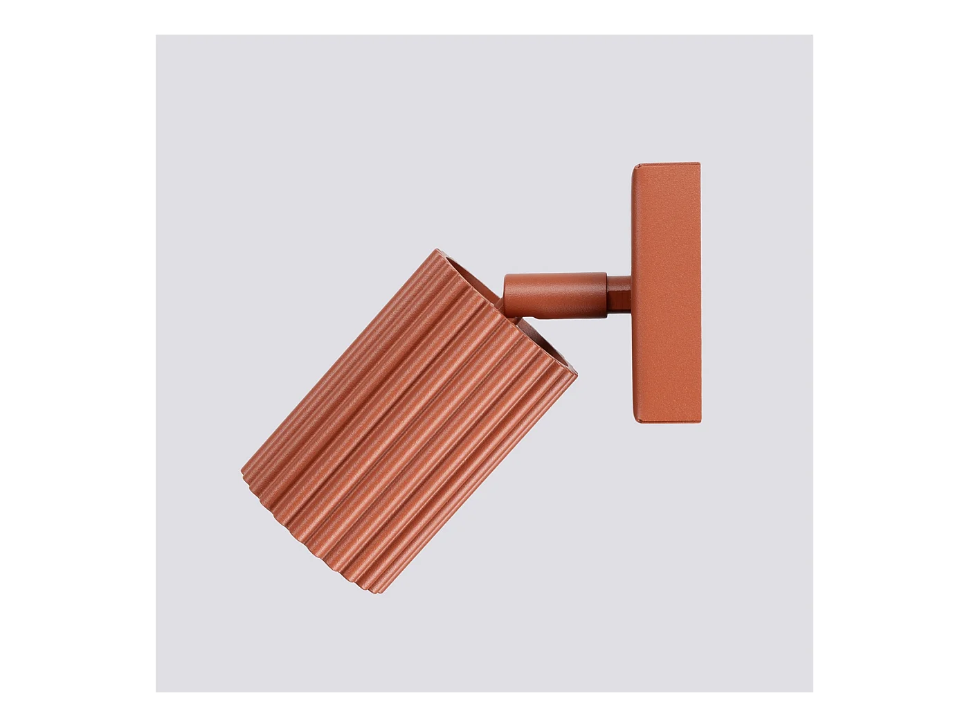 Applique Gloow minimaliste en aluminium - 1 sources lumineuses 4000K - L.8 x H.8 cm - ocre rouge