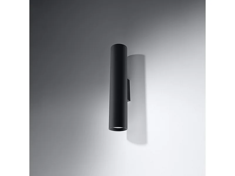 Appliques Toris moderne en acier - 2 sources lumineuses 4000K - L.6 x H.30 cm - noir