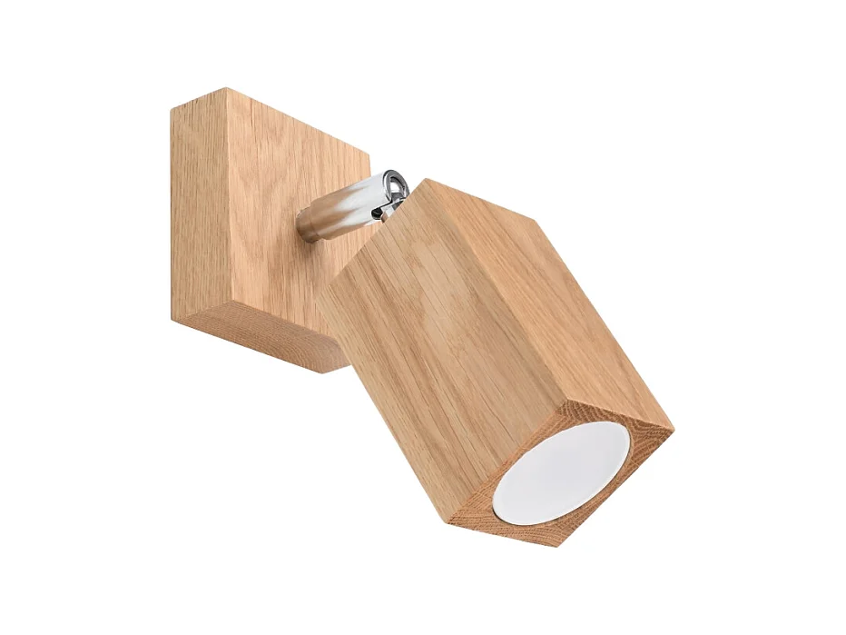 Appliques Zezu scandinave en bois - 1 sources lumineuses 4000K - L.8 x H.17 cm - chêne