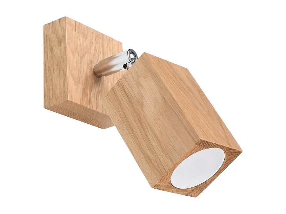 Appliques Zezu scandinave en bois - 1 sources lumineuses 4000K - L.8 x H.17 cm - chêne