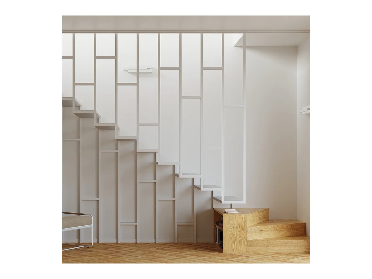 Lampade da parete Glacier moderno di acciaio - 2 sorgenti luminose 4000K - L.42 x A.10 cm - bianco