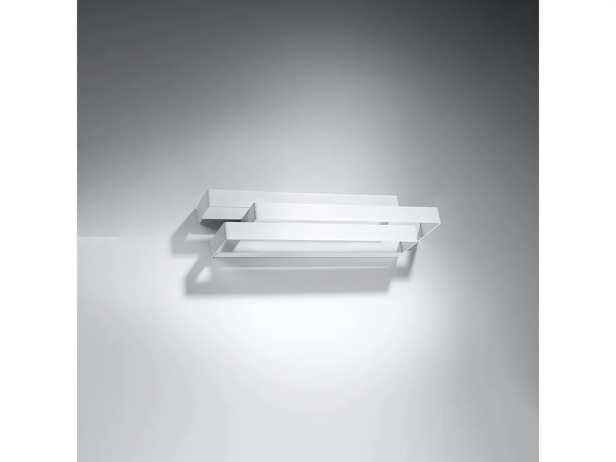 Appliques Glacier moderne en acier - 2 sources lumineuses 4000K - L.42 x H.10 cm - blanc