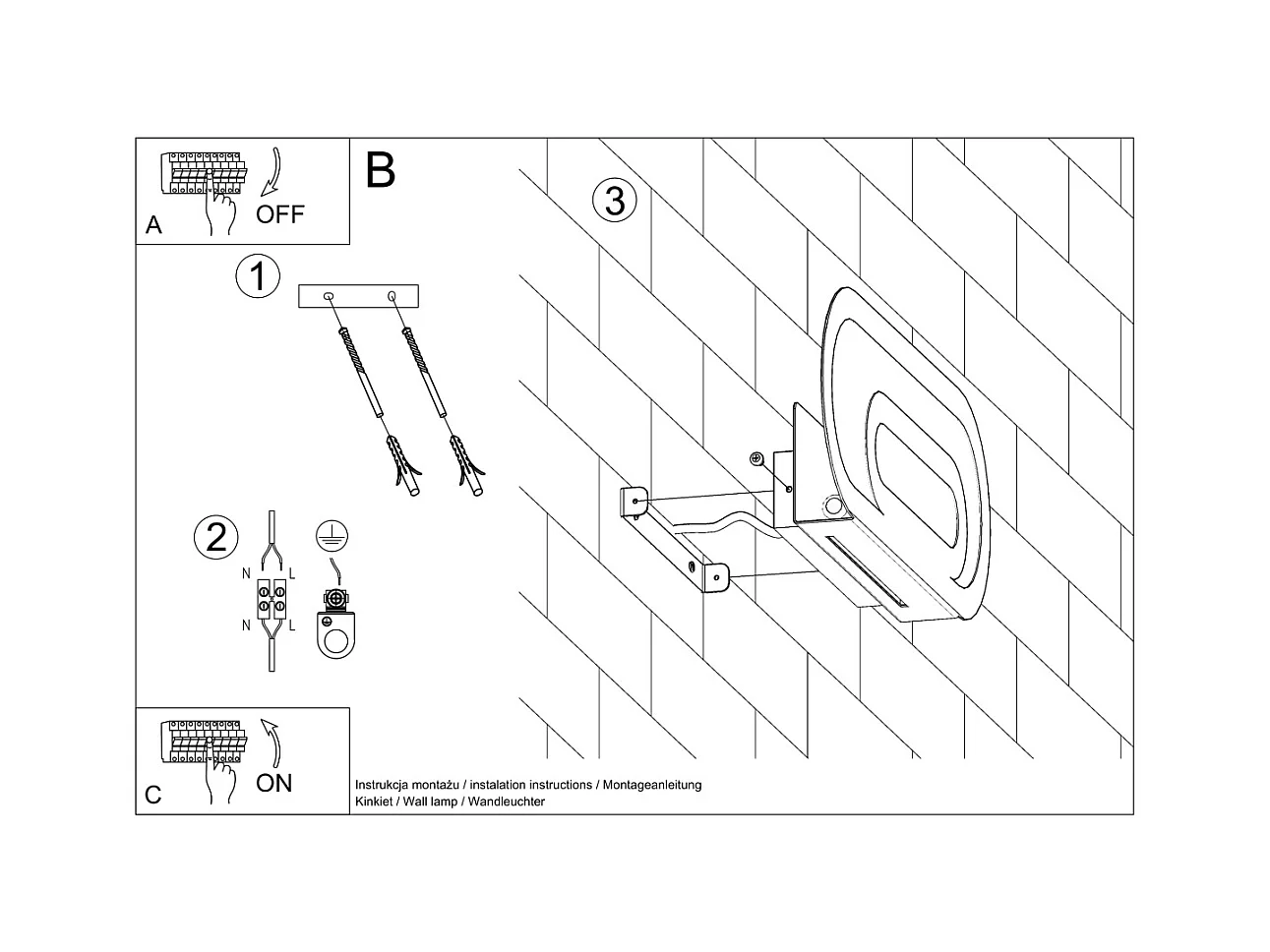 Lampade da parete Solutix moderno di acciaio/PVC - 2 sorgenti luminose 4000K - L.40 x A.15 cm - bianco