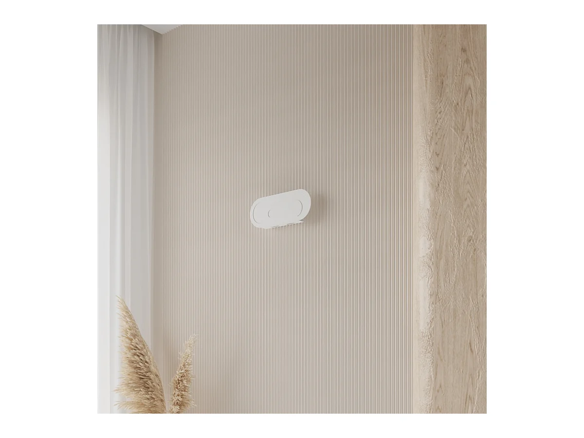 Lampade da parete Solutix moderno di acciaio/PVC - 2 sorgenti luminose 4000K - L.40 x A.15 cm - bianco