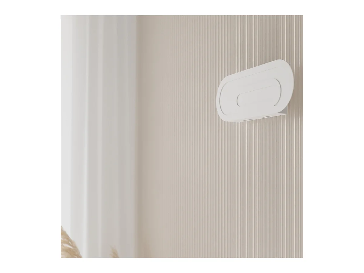 Lampade da parete Solutix moderno di acciaio/PVC - 2 sorgenti luminose 4000K - L.40 x A.15 cm - bianco